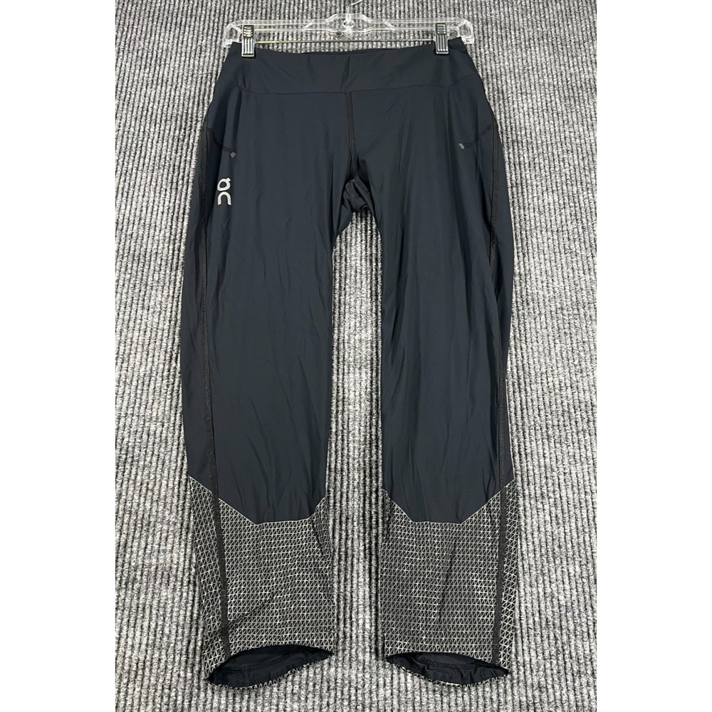 On Running Leggings Pants Womens Medium Black Active Workout Gym Outdoor Cloud